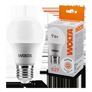 Светодиодная лампа WOLTA 7Вт 4000К E27 груша матовая 25S55BL7E27