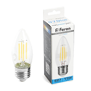 Лампа светодиодная Feron LB-713 Свеча E27 11W 6400K 38274