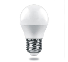 Лампа светодиодная Feron E27 6W 2700K шар матовый LB-1406 38068