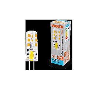 Светодиодная лампа WOLTA 3Вт 6500K G4 матовая WSTD-JC-12V3W6KG4-S