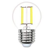 Лампа светодиодная филаментная Volpe E27 6W 4000K прозрачная LED-G45-6W/4000K/E27/CL/SLF UL-00008309
