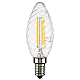 Лампа светодиодная филаментная Lightstar LED Filament E14 6W 4000K свеча прозрачная 933704
