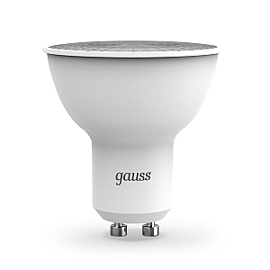 Лампа светодиодная Gauss GU10 9W 3000K матовая 101506109