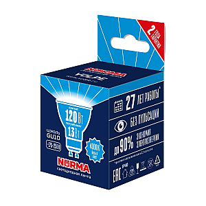 Лампа светодиодная Volpe Norma LED-JCDR-13W/4000K/GU10/NR UL-00011008