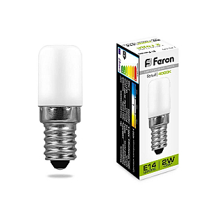 Лампа светодиодная Feron E14 2W 4000K Цилиндр Матовая LB-10 25897