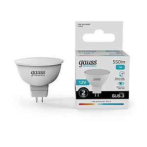 Лампа светодиодная Gauss Elementary MR16 GU5.3 7W 4100K матовая 11527