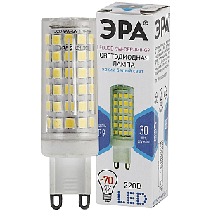 Лампа светодиодная Эра G9 9W 4000K LED JCD-9W-CER-840-G9 Б0033186
