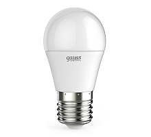Лампа светодиодная Gauss E27 12W 6500K шар матовый 53232