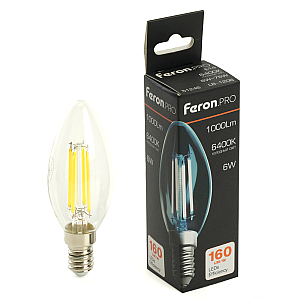 Светодиодная лампа Feron LB-1206 E14 6W 6400K 51246
