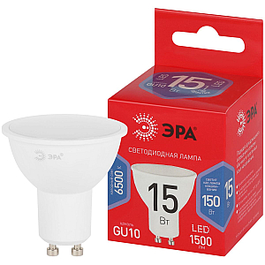 Лампа светодиодная Эра RED LINE LED MR16-15W-865-GU10 R 15Вт софит Б0070097