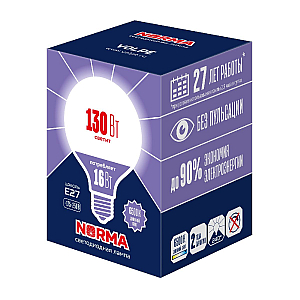 Лампа светодиодная Volpe Norma LED-G95-16W/6500K/E27/FR/NR UL-00010995