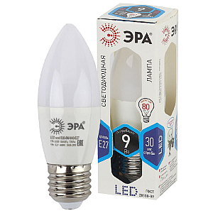 Лампа светодиодная Эра E27 9W 4000K LED B35-9W-840-E27 Б0027972