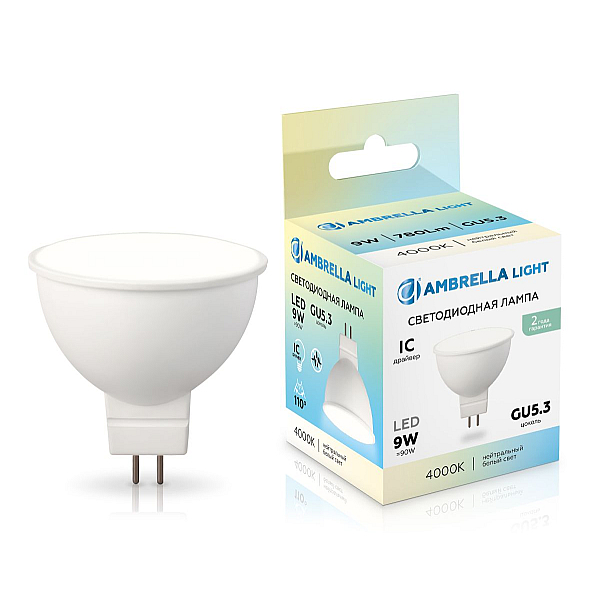 Светодиодная лампа MR16 9W 4000K Ambrella light Bulding 160904