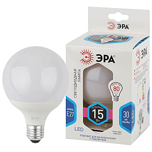 Лампа светодиодная Эра E27 15W 4000K LED G95-15W-4000K-E27 Б0049078