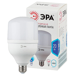 Лампа светодиодная Эра E27 20W 4000K LED POWER T80-20W-4000-E27 Б0027001