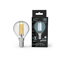 Лампа светодиодная Gauss Filament E14 13W 4100K 105801213