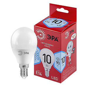 Лампа светодиодная Эра E14 10W 4000K LED P45-10W-840-E14 R Б0050233