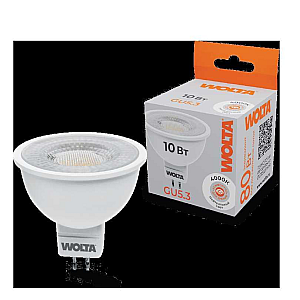 Светодиодная лампа WOLTA 10Вт 4000K GU5.3 матовая WSTD-MR16-220V10W4KGU5.3-L