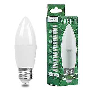 Лампа светодиодная Saffit SBC3720 свеча матовая E27 20W 230V 4000K 55270