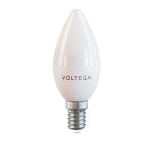 Лампа светодиодная Voltega E14 7W 4000К свеча матовая VG2-C37E14cold7W 7049