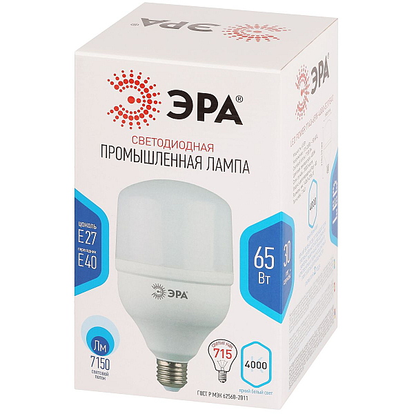 Лампа светодиодная Power Эра STD LED T140-65W-4000-E27/E40 65Вт колокол Б0071818