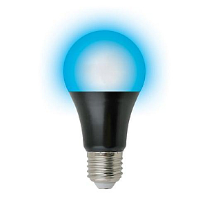 Лампа светодиодная ультрафиолетовая (UL-00005855) Uniel E27 9W матовая LED-A60-9W/UVAD/E27/FR PLZ07BK
