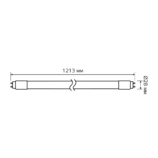 Лампа светодиодная Gauss G13 24W 4000К матовая 93024