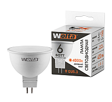 Светодиодная лампа WOLTA LX 6Вт 4000K GU5.3 матовая 30SMR16-220-6GU5.3