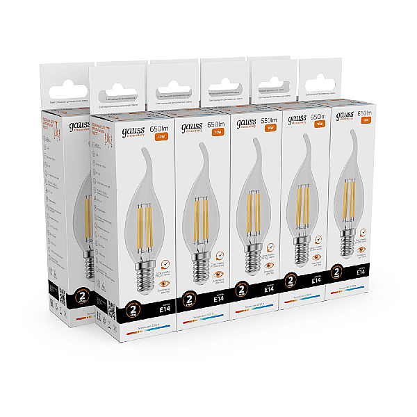 Лампа светодиодная Gauss Filament Elementary E14 10W 2700K 42110