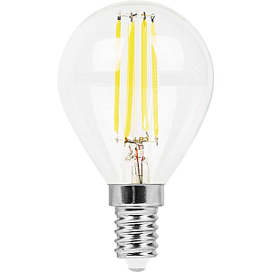 Лампа светодиодная филаментная Feron E14 11W 2700K Шар Прозрачная LB-511 38013