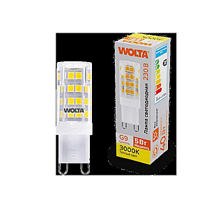 Светодиодная лампа WOLTA 5Вт 3000K G9 кукуруза матовая WSTD-JCD-5W3KG9-C