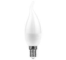 Лампа светодиодная Feron E14 9W 6400K свеча на ветру LB-570 38136