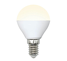 Лампа светодиодная (UL-00002375) Uniel E14 6W 3000K матовая LED-G45-6W/WW/E14/FR/MB PLM11WH