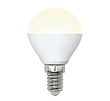 Лампа светодиодная (UL-00002375) Uniel E14 6W 3000K матовая LED-G45-6W/WW/E14/FR/MB PLM11WH