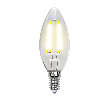 Лампа светодиодная филаментная (UL-00001373) Uniel E14 6W 4000K прозрачная LED-C35-6W/NW/E14/CL PLS02WH