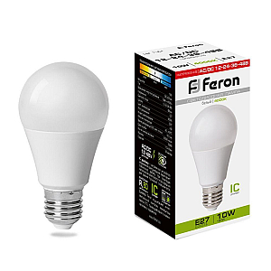Лампа светодиодная низковольтная Feron E27 10W 4000K матовая LB-192 38265