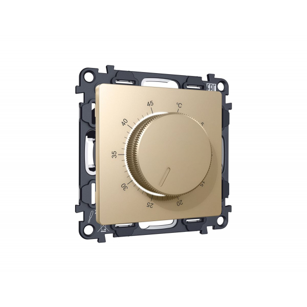 Комплект механизма терморегулятора с датчиком для теплого пола с подсветкой 16A-250V Alfa Шампань Quant Ambrella Volt MA605710 (AP6057, VM1381)