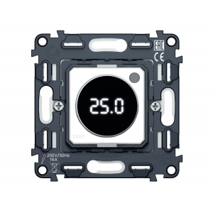Механизм терморегулятора с цифровым дисплеем с подсветкой и датчиком для теплого пола 16A-250V QUANT (EXTRA CONTROL) Ambrella Volt VM1385
