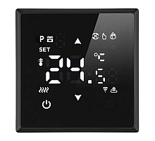 Терморегулятор Wi-Fi (механизм) Stekker Эмили RSW00-5119-05 250В 3500Вт черный уголь, soft touch 50377