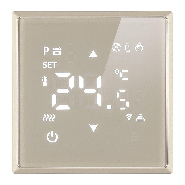 Терморегулятор Wi-Fi (механизм), Stekker, 250В, 3500Вт Эмили, RSW00-5119-08, кашемир, soft touch 50427