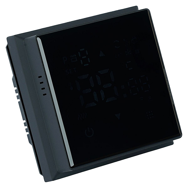 Терморегулятор Wi-Fi (механизм), Stekker, 250В, 3500Вт Эмили, RSW00-5119-05, черный уголь, soft touch 50377