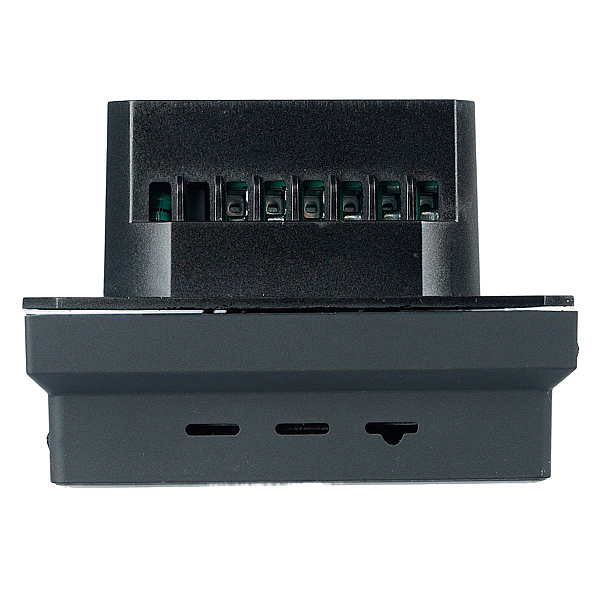Терморегулятор Wi-Fi (механизм), Stekker, 250В, 3500Вт Эмили, RSW00-5119-05, черный уголь, soft touch 50377