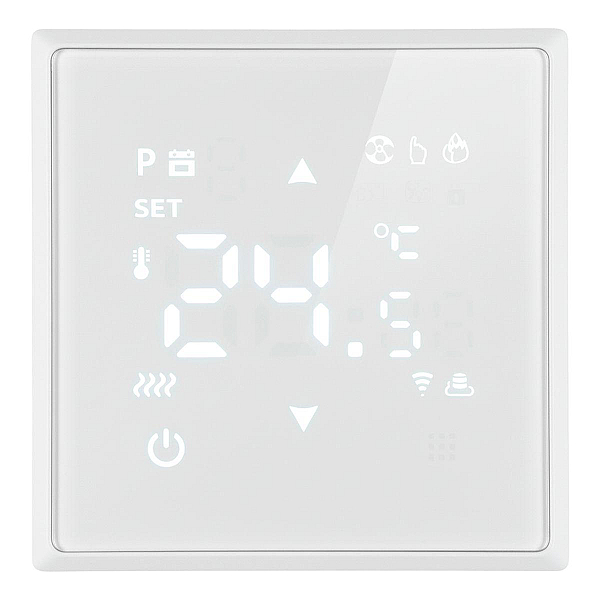 Терморегулятор Wi-Fi (механизм), Stekker, 250В, 3500Вт Эмили, RSW00-5119-01, белый фарфор, soft touch 50376