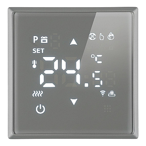 Терморегулятор Wi-Fi (механизм) Stekker Эмили RSW00-5119-10 платиново-серый soft touch 50378