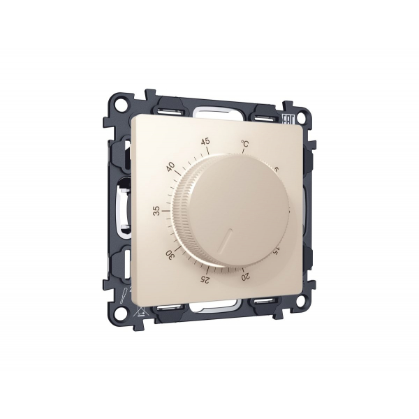 Комплект механизма терморегулятора с датчиком для теплого пола с подсветкой 16A-250V Alfa Бежевый матовый Quant Ambrella Volt MA325710 (AP3257, VM1381)