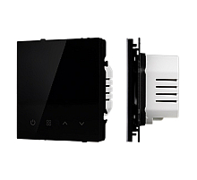 Терморегулятор вод тёплый пол черный оникс Arlight SWT-MTW-SFPL-BK (95-240V, 5A, датч возд) 061868