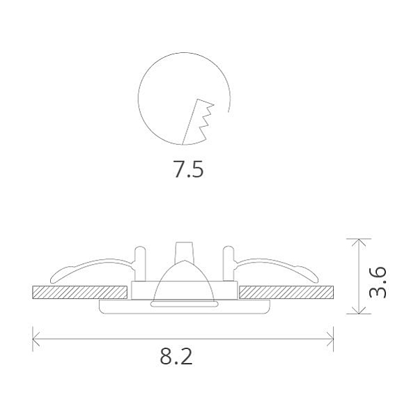 Встраиваемый светильник Arte Lamp Aqua A5440PL-1SS