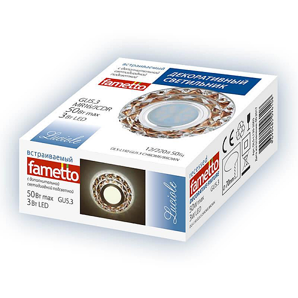 Встраиваемый светильник Fametto Luciole DLS-L129 GU5.3 Chrome/Gold
