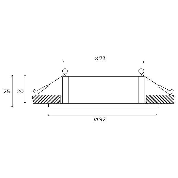 Точечный встраиваемый светильник Hesby Lighting Breeze HSBL_0174
