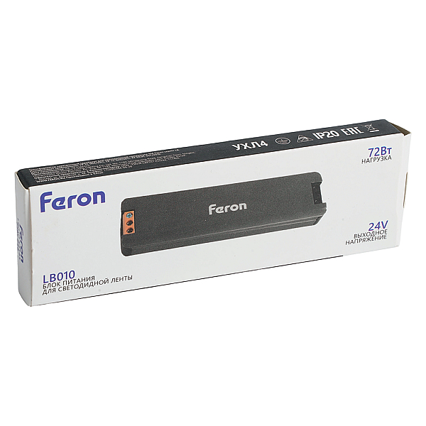 Трансформатор электронный для светодиодной ленты 300W 12V IP67 (драйвер), LB007 Feron 53145